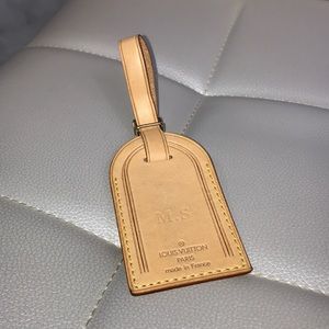 Louis Vuitton luggage name tag vachetta MS